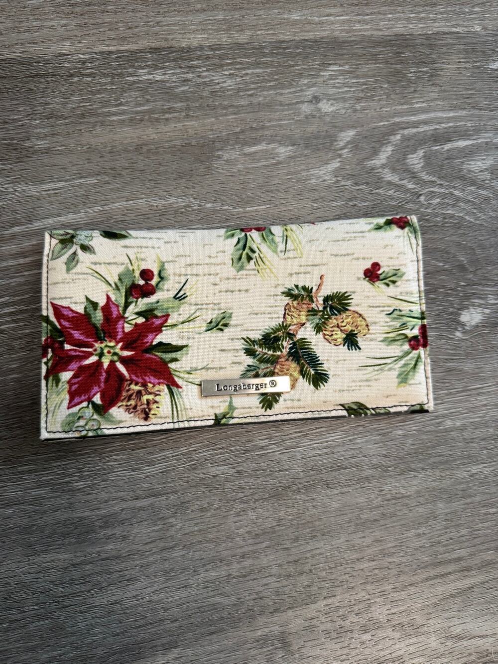 Longaberger Homestead Holiday Botanical Check Book Cover